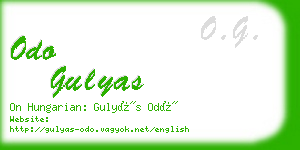odo gulyas business card